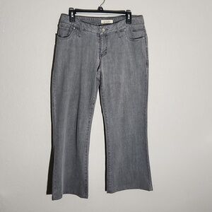 Natural Reflections Jeans Womens Size 6 Straight Leg Copped Gray